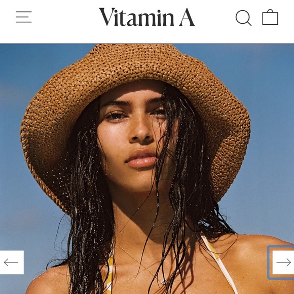 Vitamin A Accessories Vitamin A Swim Cannes Straw Bucket Hat In